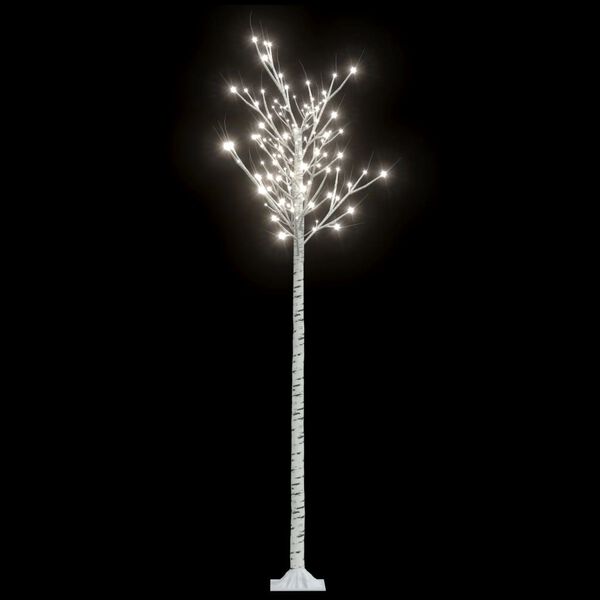 vidaXL Sapin de No&euml;l 200 LED blanc froid Saule 2,2 m Int/Ext