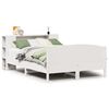 vidaXL Lit bibliothèque sans matelas blanc 135x190 cm bois pin massif