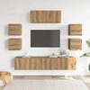 vidaXL Ensemble de meuble TV mural 7 pcs ch&ecirc;ne artisanal