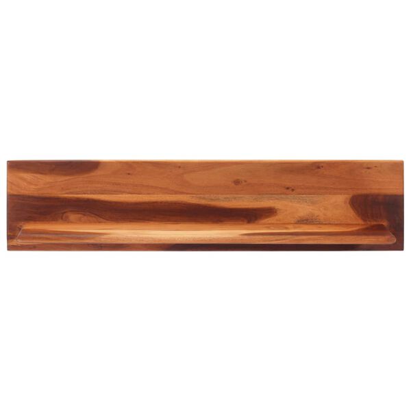 vidaXL &Eacute;tag&egrave;res murales 2 pcs 112x20x26 cm bois massif d'acacia