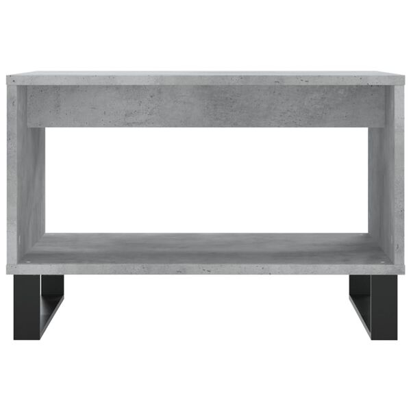 vidaXL Table basse gris b&eacute;ton 60x50x40 cm bois d'ing&eacute;nierie