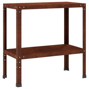 vidaXL Table de rempotage 100 x 40 x 80 cm Acier patin&eacute; Rouill&eacute;