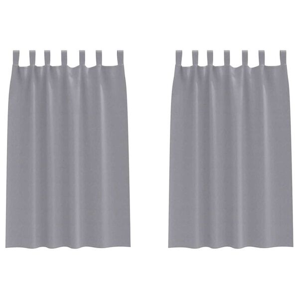 vidaXL Rideaux occultants avec anneaux 2 pcs Gris clair 175 x 140 cm
