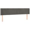 vidaXL T&ecirc;te de lit &agrave; LED Gris fonc&eacute; 203x16x78/88 cm Velours