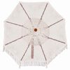 vidaXL Parasol Macram&eacute; Cr&egrave;me 252.5 x 252.5 x 260 cm