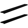 vidaXL Appuis de fen&ecirc;tre 2 pcs brun-noir bois de ch&ecirc;ne massif