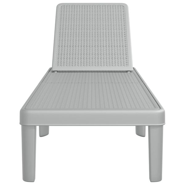 vidaXL Chaise longue réglable en hauteur à 4 positions polypropylène
