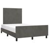 vidaXL Cadre de lit sans matelas gris fonc&eacute; 120x190 cm velours
