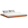 vidaXL Cadre de lit sans matelas cire marron 200x200cm bois pin massif