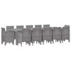 vidaXL Ensemble de salle &agrave; manger pour jardin 13 pcs Gris clair