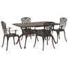 vidaXL Ensemble de salle &agrave; manger pour jardin 5 pcs Bronze Aluminium