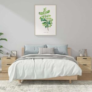vidaXL Tables de chevet 2 pcs Ch&ecirc;ne Sonoma Bois d'ing&eacute;nierie
