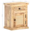 vidaXL Table de chevet 40x30x50 cm Bois de manguier et canne naturelle