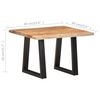 vidaXL Table basse avec bord naturel 60x60x40 cm Bois d'acacia massif