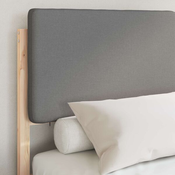 vidaXL Cadre de lit avec t&ecirc;te de lit rembourr&eacute;e Gris clair