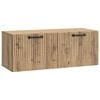 vidaXL Meuble TV mural 78,5 x 31 x 30 cm Ch&ecirc;ne artisanal