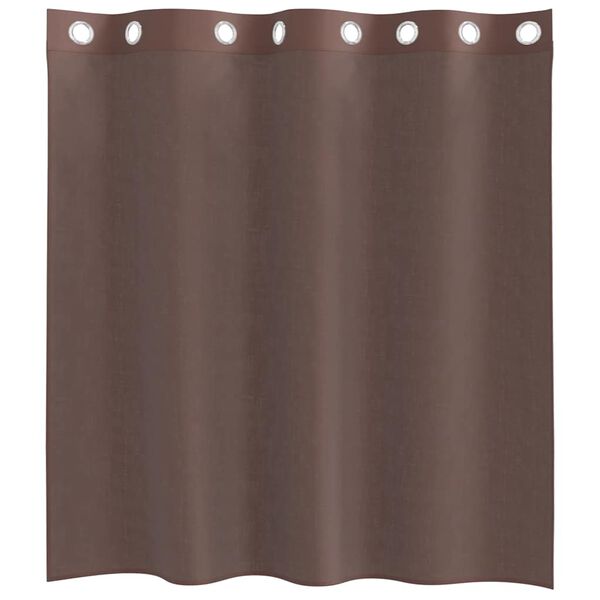 vidaXL Rideaux en voile avec œillets 2 pcs marron 140x140 cm