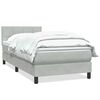 vidaXL Sommier &agrave; lattes de lit et matelas gris clair 80x220 cm velours