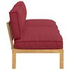 vidaXL Ensemble de Canap&eacute;s avec coussin Uni Bordeaux 240 x 80 x 69 cm