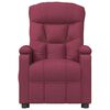 vidaXL Fauteuil inclinable &eacute;lectrique Rouge bordeaux Tissu
