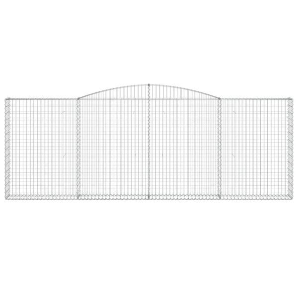 vidaXL Paniers à gabions arqués 8 pcs 400x30x140/160 cm Fer galvanisé