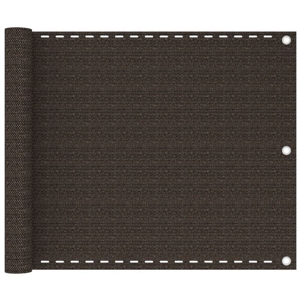 vidaXL &Eacute;cran de balcon Marron 75x400 cm PEHD