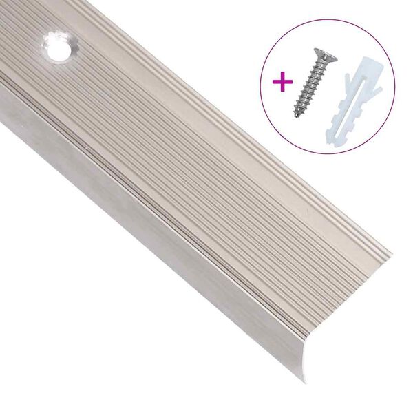 vidaXL Nez de marche forme en L 5 pcs aluminium 90 cm champagne