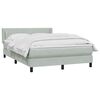 vidaXL Sommier à lattes de lit et matelas gris clair 140x220cm velours
