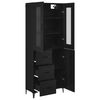 vidaXL Haut Armoire Chêne noir 69,5 x 34 x 180 cm Bois d'ingénierie