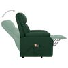 vidaXL Fauteuil de massage Vert fonc&eacute; Tissu