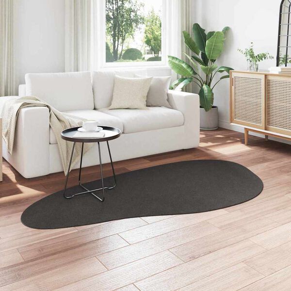 vidaXL Tapis HUARTE Anthracite 100 x 200 cm Polyester