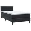 vidaXL Sommier &agrave; lattes de lit avec matelas noir 80x220 cm velours