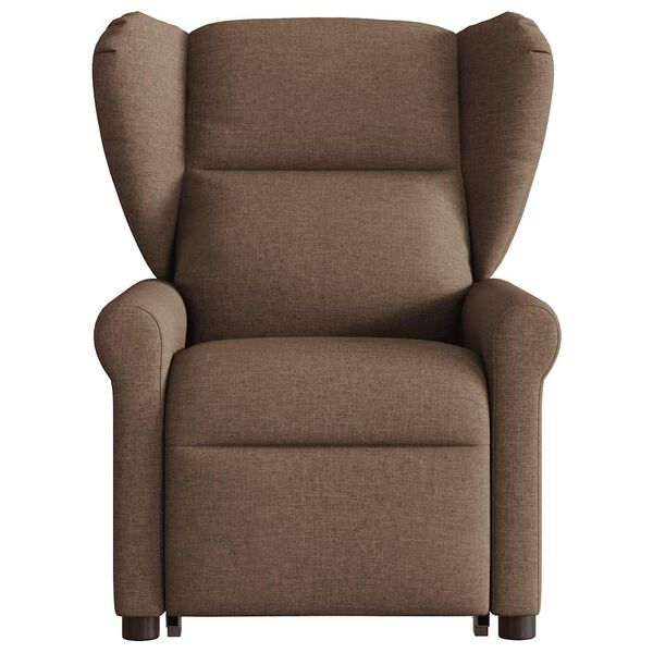 vidaXL Fauteuil inclinable &eacute;lectrique marron tissu