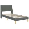 vidaXL Cadre de lit avec matelas Gris fonc&eacute; 90 x 200 cm Polyester