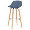 vidaXL Tabourets de bar lot de 2 bleu tissu
