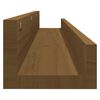vidaXL &Eacute;tag&egrave;res murales 2pcs Marron miel 110x12x9cm Bois de pin massif