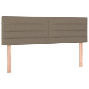 vidaXL T&ecirc;tes de lit 2 pcs Taupe 72x5x78/88 cm Tissu