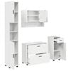vidaXL Ensemble de mobilier de salle de bain 4 pcs Blanc brillant