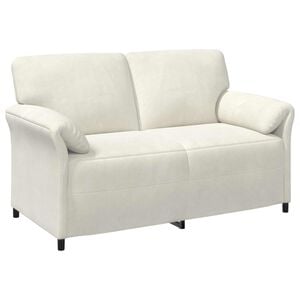 vidaXL Sofa 2 places Cr&egrave;me 158 x 83 x 95 cm Velours