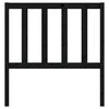 vidaXL T&ecirc;te de lit Noir 106x4x100 cm Bois massif de pin