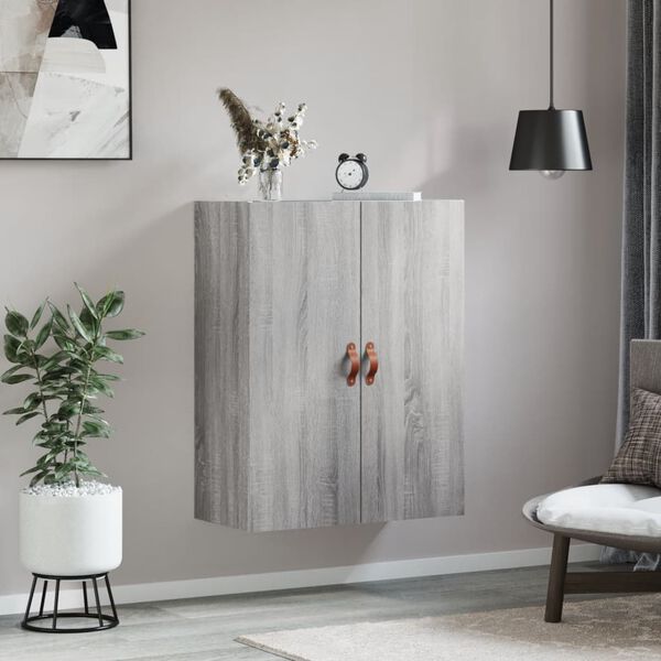 vidaXL Armoire murale sonoma gris 69,5x34x90 cm