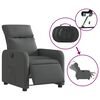 vidaXL Fauteuil inclinable électrique Gris foncé Tissu