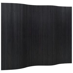 vidaXL Cloison de s&eacute;paration noir largeur 250 cm hauteur 165 cm bambou