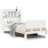 vidaXL Lit biblioth&egrave;que sans matelas blanc 90x200cm bois de pin massif
