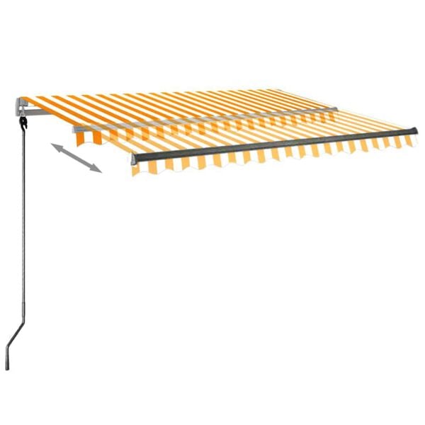 vidaXL Auvent automatique sur pied 300x250 cm Jaune/Blanc