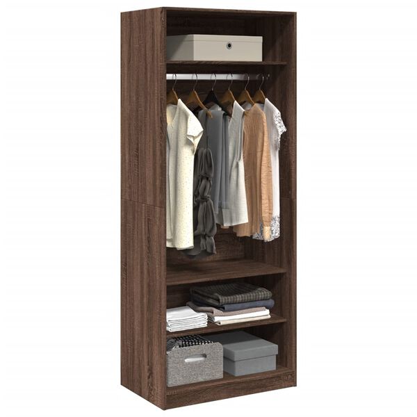vidaXL Garde-robe ch&ecirc;ne marron 80x50x200 cm bois d'ing&eacute;nierie