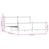 vidaXL Cadre de lit en m&eacute;tal sans matelas ch&ecirc;ne sonoma 200x200 cm