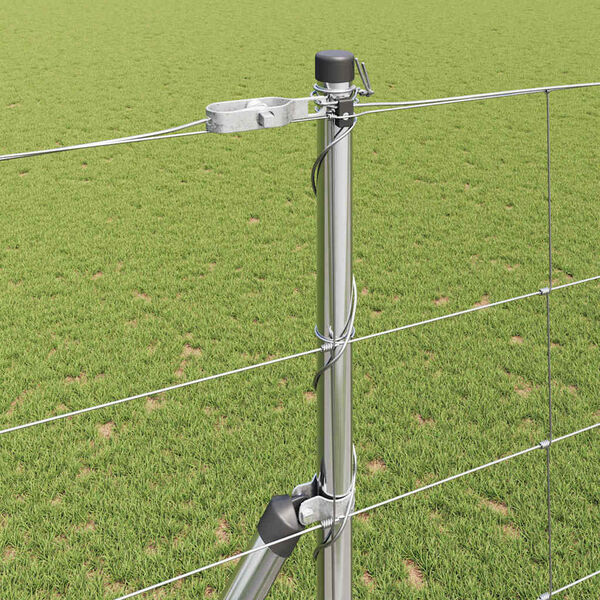 vidaXL Poteau de cl&ocirc;ture. Galvanis&eacute; 25 x 1,5 m Acier