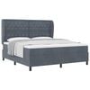 vidaXL Lit &agrave; ressorts avec matelas Gris fonc&eacute; 200 x 180 cm Polyester