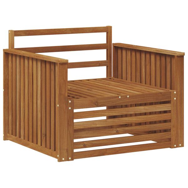 vidaXL 2 Pi&egrave;ce Canap&eacute; avec Accoudoirs Bois d'Acacia Massif Naturel